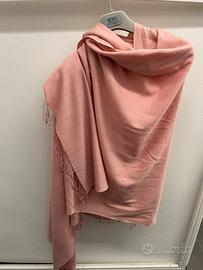 Pashmina sciarpa scialle rosa 205x95 cm