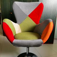 Poltrona girevole patchwork – stile moderno