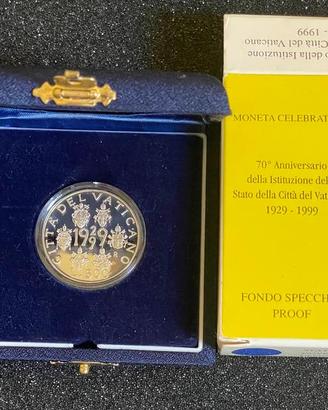 Vaticano 500 Lire 70* anniv. fond. 29/99 Argento