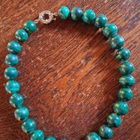 Splendida collana di malachite