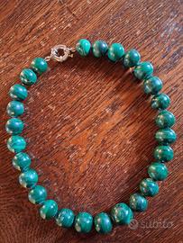 Splendida collana di malachite
