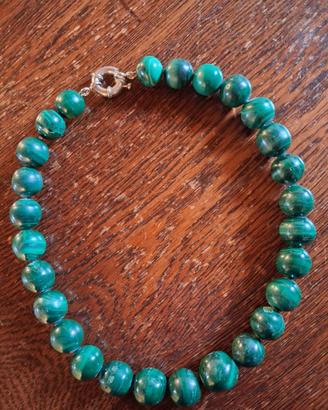 Splendida collana di malachite
