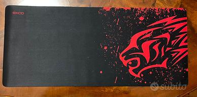 EXCO mousepad Large Rosso e Nero 67x27 cm gaming