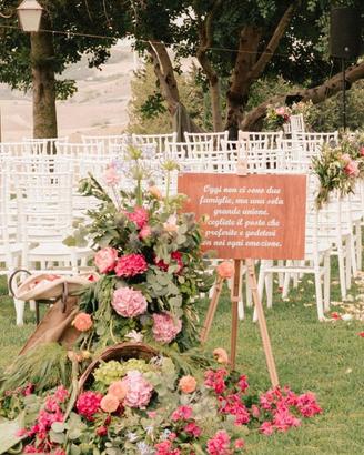 Pannello in legno di benvenuto matrimonio