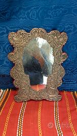 Antica Specchiera Liberty In Rame Primi 900 Specc