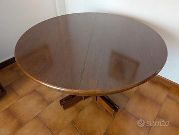 Tavolo in legno tondo diametro 1,20 m allungabile