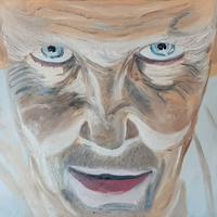Ritratto olio su tela " Hannibal Lecter"