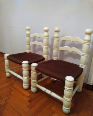 POLTRONCINE VINTAGE ANNI 70 colore BIANCO 02pz