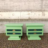 Coppia comodini design decò 