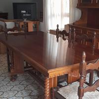 tavolo massello con set 6 sedie