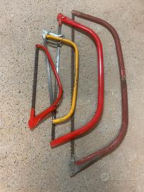 2 seghe e 2 seghetti da legno