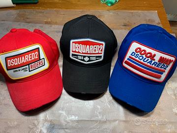 Disquared2    3 cappelli con visiera