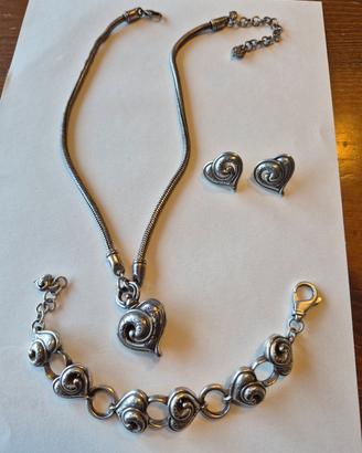Parure collana, bracciale e orecchini 