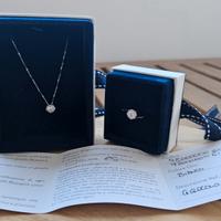 Set  collana e anello oro bianco 