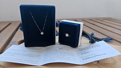 Set  collana e anello oro bianco 