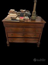 como cassettone impero  noce piano legno 800