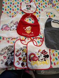 set da 8 bavaglini pappa neonato varie tipologie