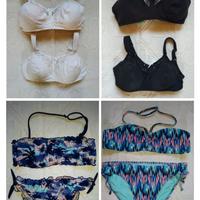 2 reggiseni bianchi+2 neri Bonprix Tg 85D+ Bikini