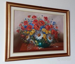 quadro dipinto fluoreale fiori Lina Rossi 