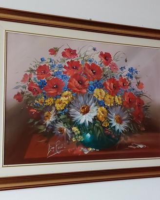 quadro dipinto fluoreale fiori Lina Rossi 