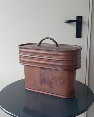 Caldaia in rame con coperchio da esposizione