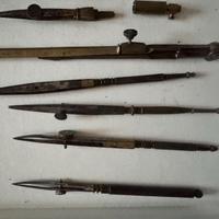 Set compassi vintage da disegno tecnico