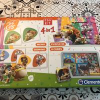 4 in 1 - 44 Gatti: memo, domino, puzzle, cubi