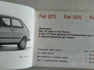 FIAT 127 SPORT Serie Speciale L USO MANUTENZIONE