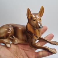 Cane in ceramica pastore tedesco cm 20