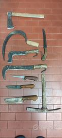 Falce, roncole, coltelli, utensili di una volta 