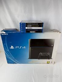 Console ps4 fat completa con scatola, funzionante