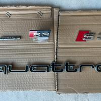 Set completo logo badge S3 8P + quattro