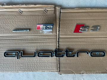 Set completo logo badge S3 8P + quattro