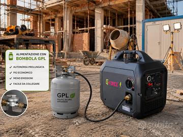 Generatore 4000w inverter Start/stop GPL/BENZINA