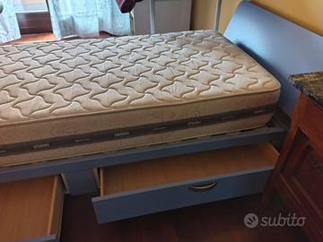 Letto cameretta ragazzo + ante pensili