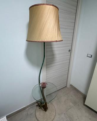 Lampada da terra vintage con base in marmo