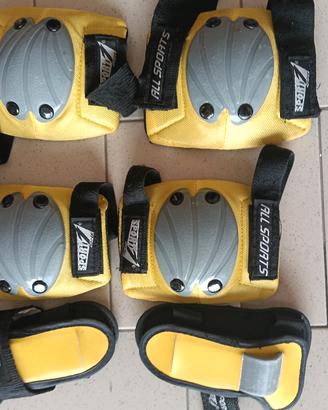 ginocchiere gomitiere e para polsi skate/mtb