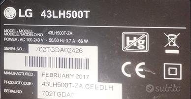 LG

43LH500T scheda tv