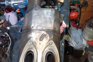 Scarico Yamaha Tracer 9 modifica artigianale