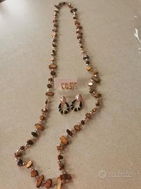 collana 3 paia orecchini 