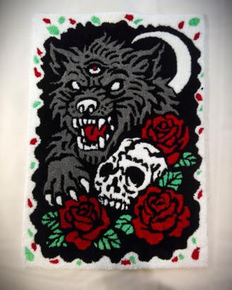 LONE WOLF Tappeto artigianale