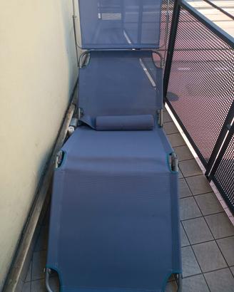 SONGMICS Lettino Prendisole Largo, Sedia a Sdraio