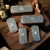 Set spazzole vintage rivestite lamina d’argento