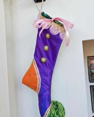 Calza Natale Befana fatta mano Handmade halloween