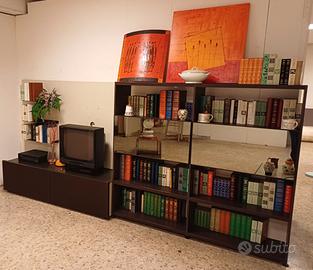 libreria salotto+mobile Tv colore nero moderno