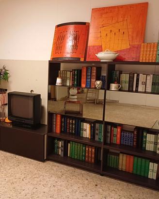 libreria salotto+mobile Tv colore nero moderno