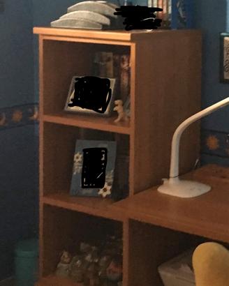 Mobiletto legno ciliegio con ripiani