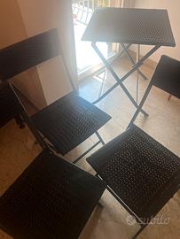 Tavolo esterno + 3 sedie giardino Leroy Merlin