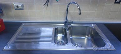 Lavandino per cucina in acciaio inox con doppia 🛁