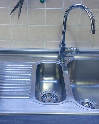 Lavandino per cucina in acciaio inox con doppia 🛁